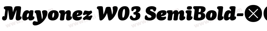 Mayonez W03 SemiBold字体转换